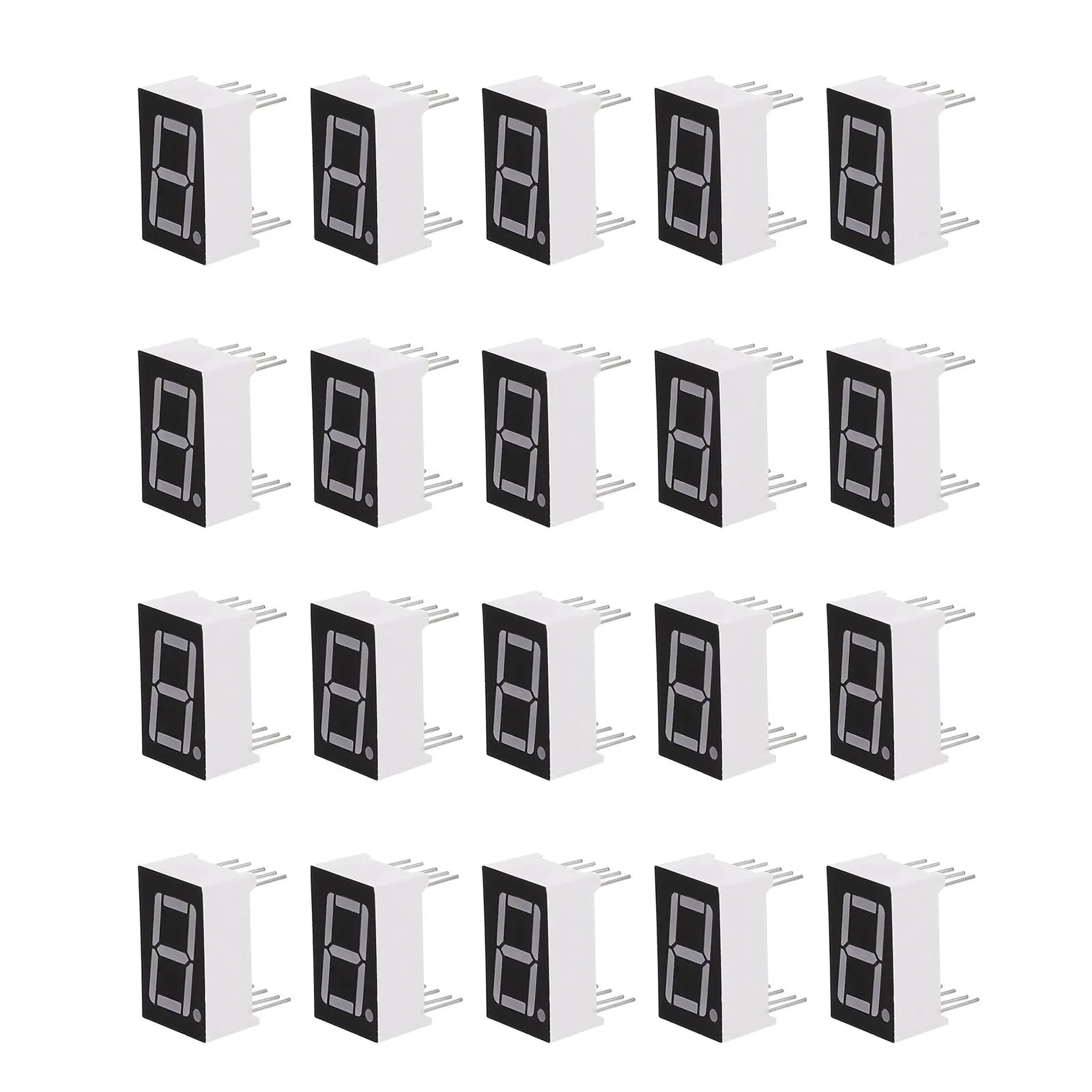 20Pcs Common Digit Tube Red LED 7 Segment 10-Pin 0.5 Inch Reliable Stable Display Module for Electronics