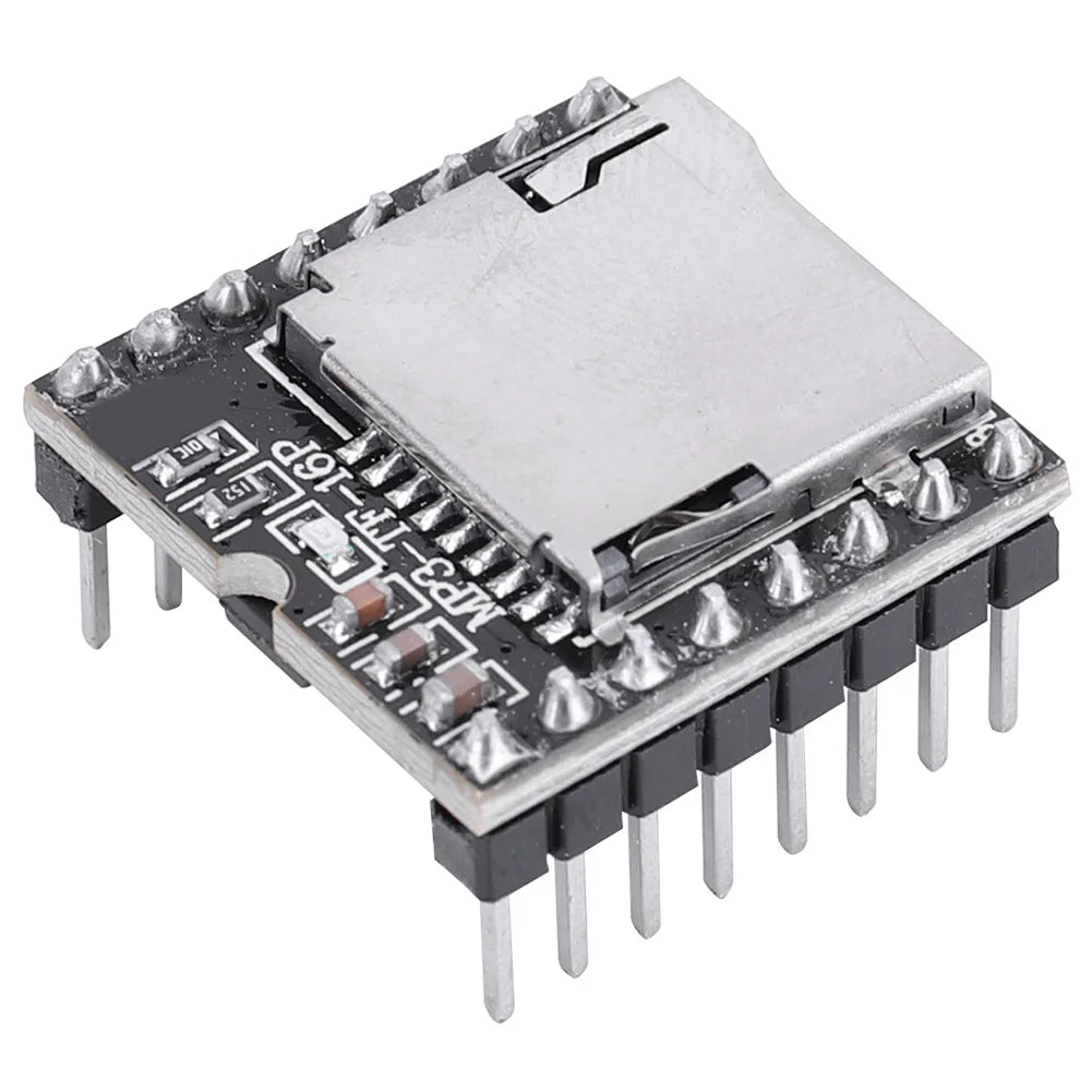 DFPlayer Mini MP3 Player Module TF Card U Disk Mini MP3 DF Player Audio Voice Module IO/Serial Port/AD MP3-TF-16P for Arduino
