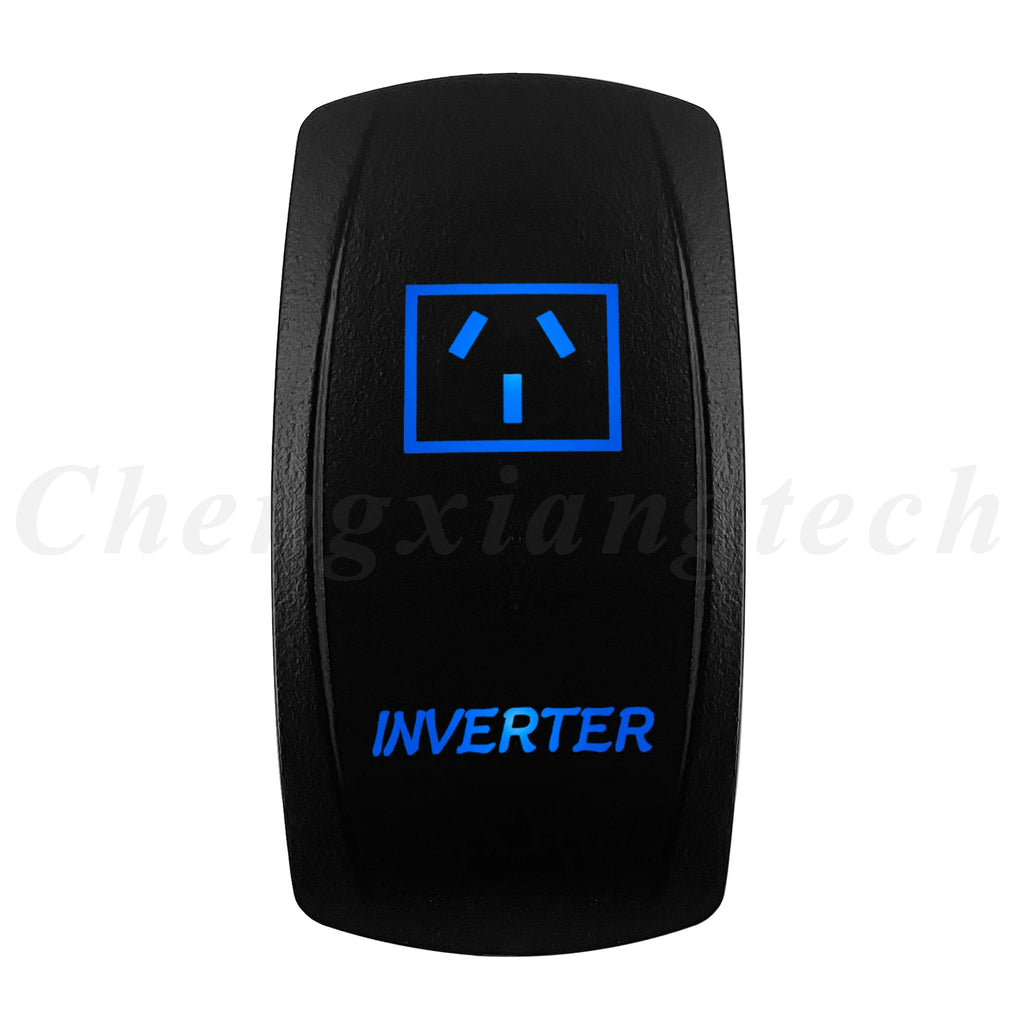 12V 20A Blue Led Car Boat Laser Rocker Switch ON OFF, (ON) OFF, ON OFF ON, (ON) OFF ON, (ON) OFF (ON) Waterproof
