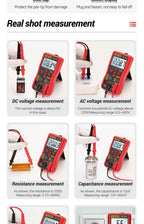 Digital Multimeter Voltage Tester Voltmeter SZ06 SZ308 TRMS 2000 Counts Auto-Ranging Ohm Volt Amp Meter Measuring AC/DC Voltage