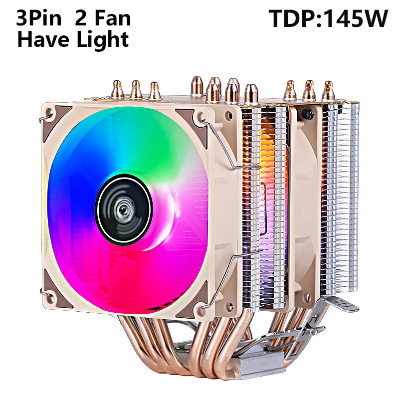 XUANFENG Air-cooled CPU Cooler 90mm Fan Twin Towers 4/6 Heat Pipe 4pin/PWM Compatible LGA2011 115x 1200 1700 X79 X99 AMD AM3 AM4