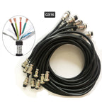 Aerial Circular Connector Aviation Plug GX16 With Shielded Cable Wire 2m GX-16 Female 2 3 4 5 6 7 8 Pins Customization Supported