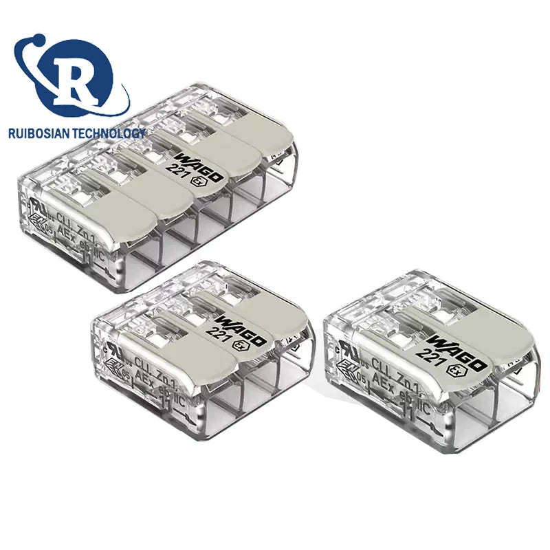 50PCS WAGO 221-482 221-483 221-485 million plug-in terminal explosion-proof wire connector parallel line divider quick connectio