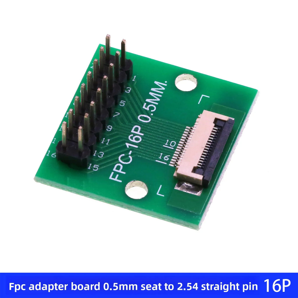 FPC/FFC Adapter Board with Soldered Pin Header, 0.5mm Connector to Straight 2.54mm Pin Header, Adapter Socket 4/6/12/24/40-80P