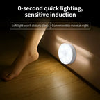 Motion Sensor LED Magnetic Night Light, 1/2 Pack Wireless Rechargeable Night Light, Auto On/Off for Bedroom, Wardrobe, Hallway
