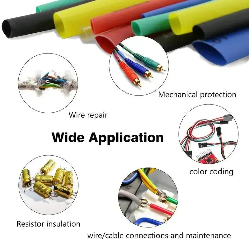 127/164/328/560Pcs Heat Shrink Tubing Kit or only EU US 110V 220V  Hot Air Gun or Heat Gun with 2:1 Heat Shrink Tubes