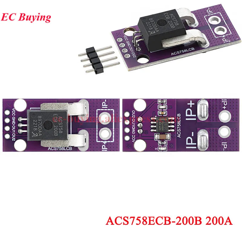 10Pcs/1pc ACS712 ACS758 Hall Current Sensor Module Detector 5A 20A 30A 50A 100A 150A 200A Range Detection Board For Arduino DIY