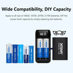 XTAR PB2SL V2 18650/21700 Battery Charger & Power Bank Fast Charging Smart Management Dual Function Safe Portable Solution