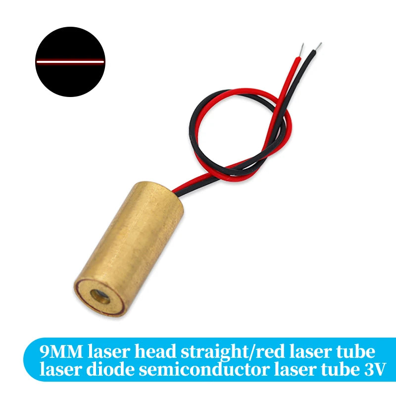 1/5/10Pcs Laser Head 650nm 9mm 3V 50mW Laser Cross Diode Module Red Copper Head Line / Point / Cross Laser Diode