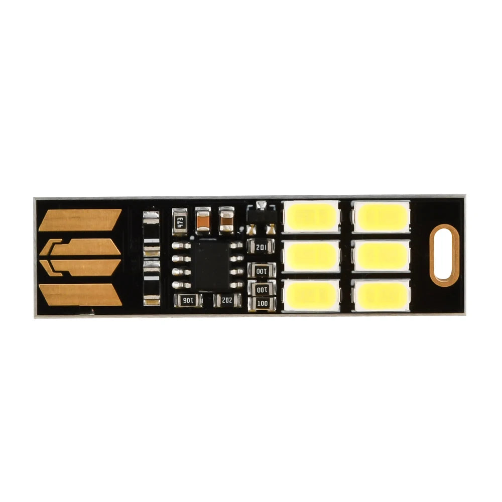 5pcs Portable Mini 5730 USB 6 LED Light 5V Touch Sensor Dimmable Night Light for Power Bank Computer Laptop Book Reading Lamp