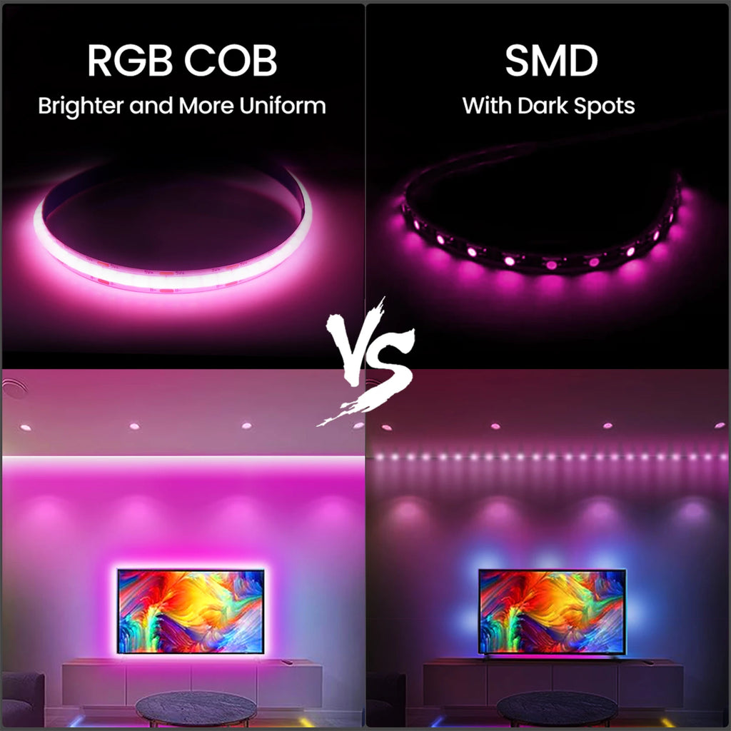 5V RGB COB LED Strip 576LEDs/m Bluetooh App IR Remote Control USB RGB LED Strip Flexible Tape for TV Backlight Room Decoration