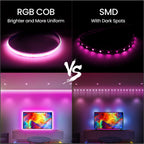 5V RGB COB LED Strip 576LEDs/m Bluetooh App IR Remote Control USB RGB LED Strip Flexible Tape for TV Backlight Room Decoration
