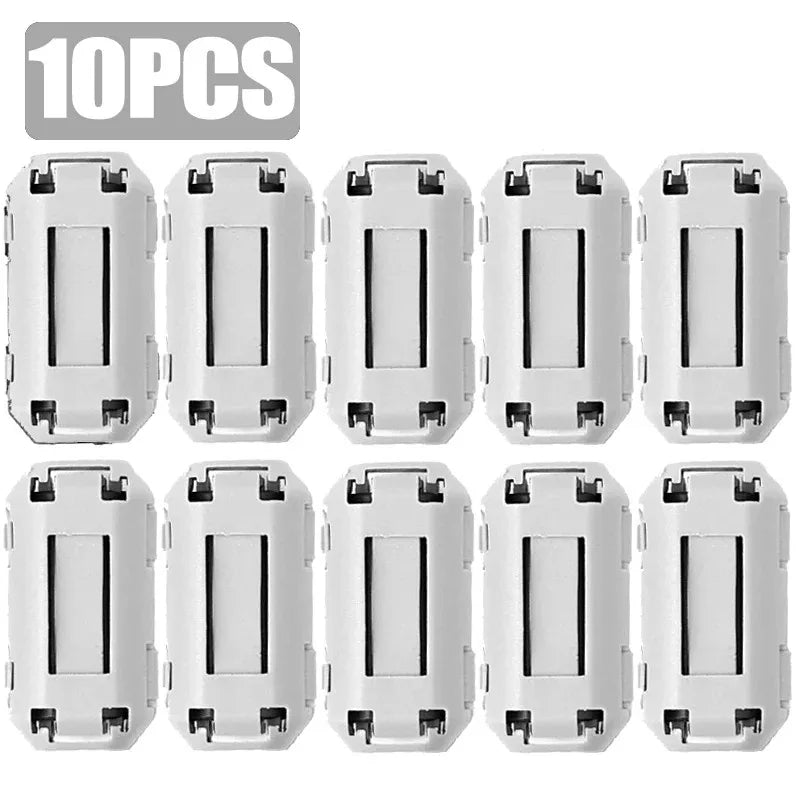 Ferrite Core Noise Suppressor Filter Ring Cable Clamp RFI Noise Filter Magnetic Clips For Computers Hard Disks Audio Equipment