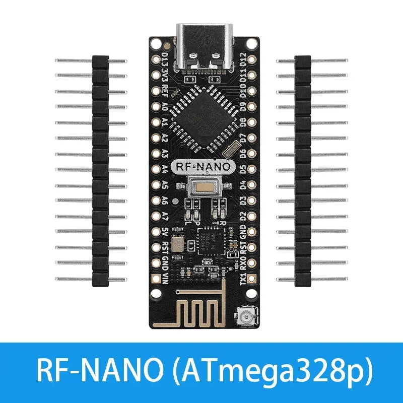 1-5PCSRF-Nano for Arduino Nano V3.0 Type C Nano Board ATmega328P Lgt328P CH340 Integrate NRF24L01+2.4G Wireless for RF24 Library