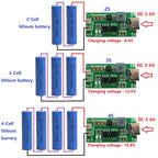 Type C BMS 2S 3S 4S 1A 2A 4A 18650 Lithium Battery Charger Board USB C Step-up Boost Module For Li-Po Polymer Power Bank