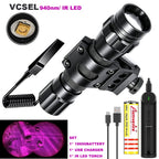 IR850nm&940nm Latest Infrared LED Zoom High Bright Night Vision Infrared Fill Light Tactical Hunting Zoom Flashlight IR Lighting