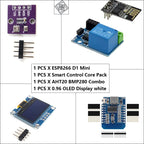 ESP8266 D1 Mini, Smart Socket, ESP-01 WiFi Relay, AHT20 BMP280 Sensor, 0.96 OLED for Smart Home & DIY Automation