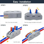 10pcs Compact 1/2/3/4/5 in Multiple Out Wire Connector - Speedy Splicing, 0.08-4.0mm  for Home Wiring Conductor Terminal