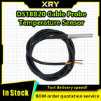 1pcs DS18b20 temperature probe temperature sensor 1M 2M 3M DS1820 Stainless steel package Waterproof 18B20 100cm/200cm/300cm