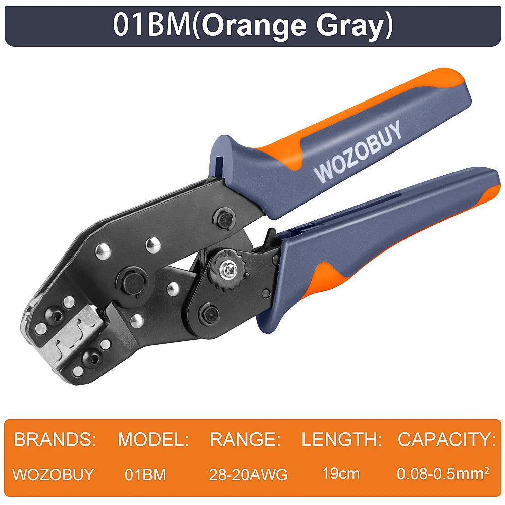 SN-01BM Wire Crimp Tool Kit AWG 28-20 (0.08-0.5mm²) Wire Crimper for 2.54mm Dupont Connectors and 2.54mm JST-XH Connectors