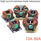 1pcs New Energy High-power Common-mode Inductor 47uh100uh30a High-current Magnetic Ring Plug-in Filter Inductor Coil