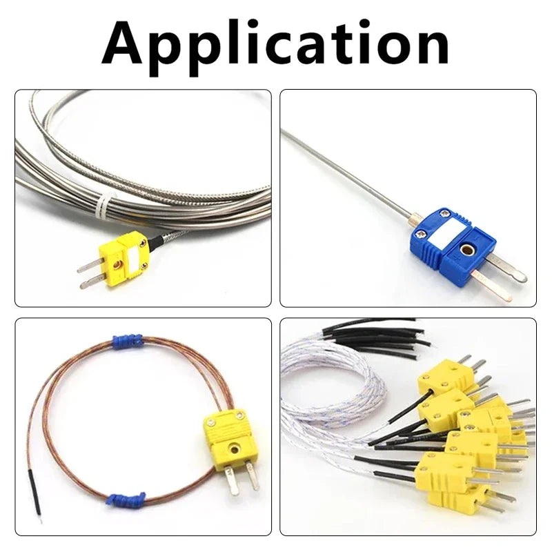 K Type Thermocouple Connector T J E N RS Type Mini Male Female Plug Socket Panel Mount Temperature Sensor Adapter 1-50Pcs