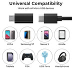3Pcs/lot Micro USB Female To Type C Male Adapter Converters Micro-B To USB-C Connector Phone Charger Cable Adapter For Samsung