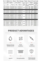 100 Meters/ 10M 3:1 Ratio Adhesive Lined Heat Shrink Tube Thicken With Glue Dual Wall Tubing Diameter 2.4/3.2/4.8/6.4/7.9/9.5mm