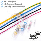 250PCS Solder Seal Wire Connector 530pcs Heat Shrink Tubing Butt Connector Kit Automotive Marine Insulated with 300W Hot Air Gun