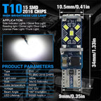2/10 PCS Super Bright T10 W5W LED Bulbs Canbus 12/24V 7000K White Car Interior Dome Maps Trunk License Plate Wedge Side Lights