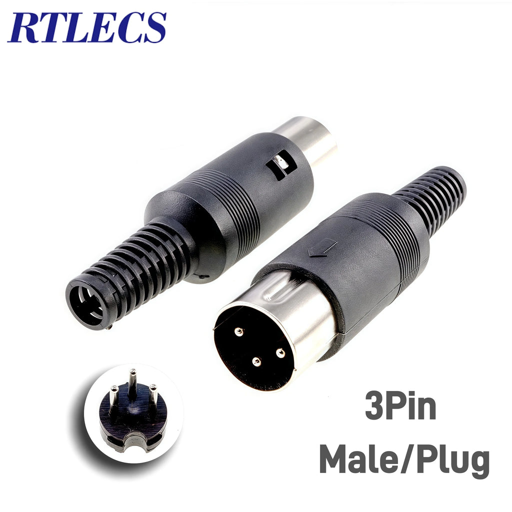 2/5 PCS 3P 4P 5P 6P 7P 8P 13Pin Din Male/Female Plug Soecket Jack With Plastic Handle Keyboard Cable Connector Adaper PS2 DIY