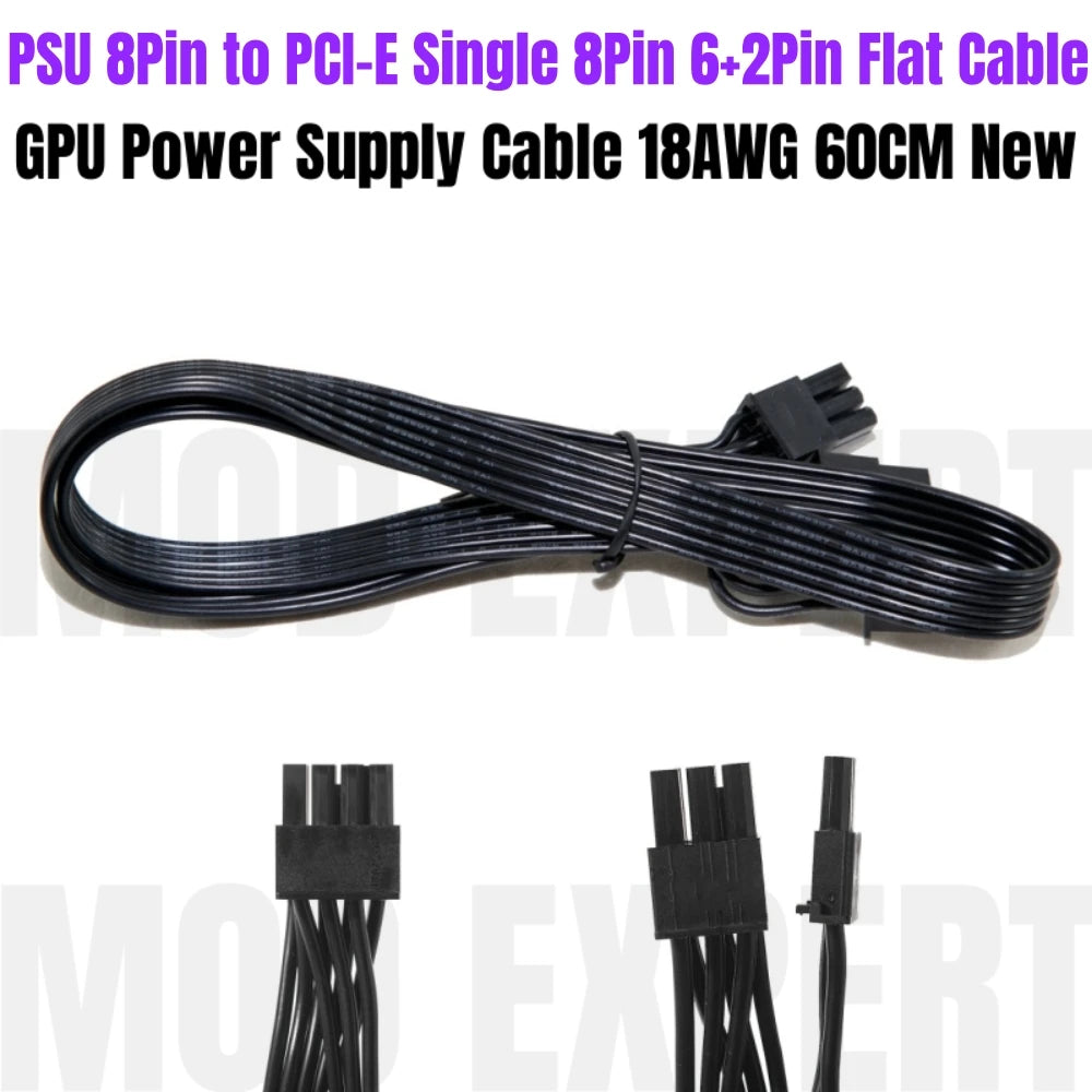 Modular Power Cable for Seasonic X-850, X-750, X-650 KM³ Modular, GPU PCIe 6+2Pin, CPU 4+4Pin, SATA, Molex IDE 4Pin, Main 24Pin