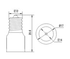 6pcs E12 To E14 Lamp Holder Converter US Standard To EU Candelabra LED Chandelier Mini Screw Light Socket Adapter Adaptor