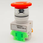 LHLL- Red Mushroom Cap 1NO 1NC DPST Emergency Stop Push Button Switch AC 660V 10A
