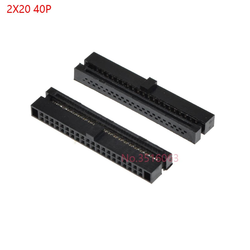 5/10pcs 1.27mm Pitch Fc-6/8/10/16/20/40 Pin Female Header Idc Socket Connector For 0.635mm Flat Ribbon Cable Wire 6p 10p 20p 40p