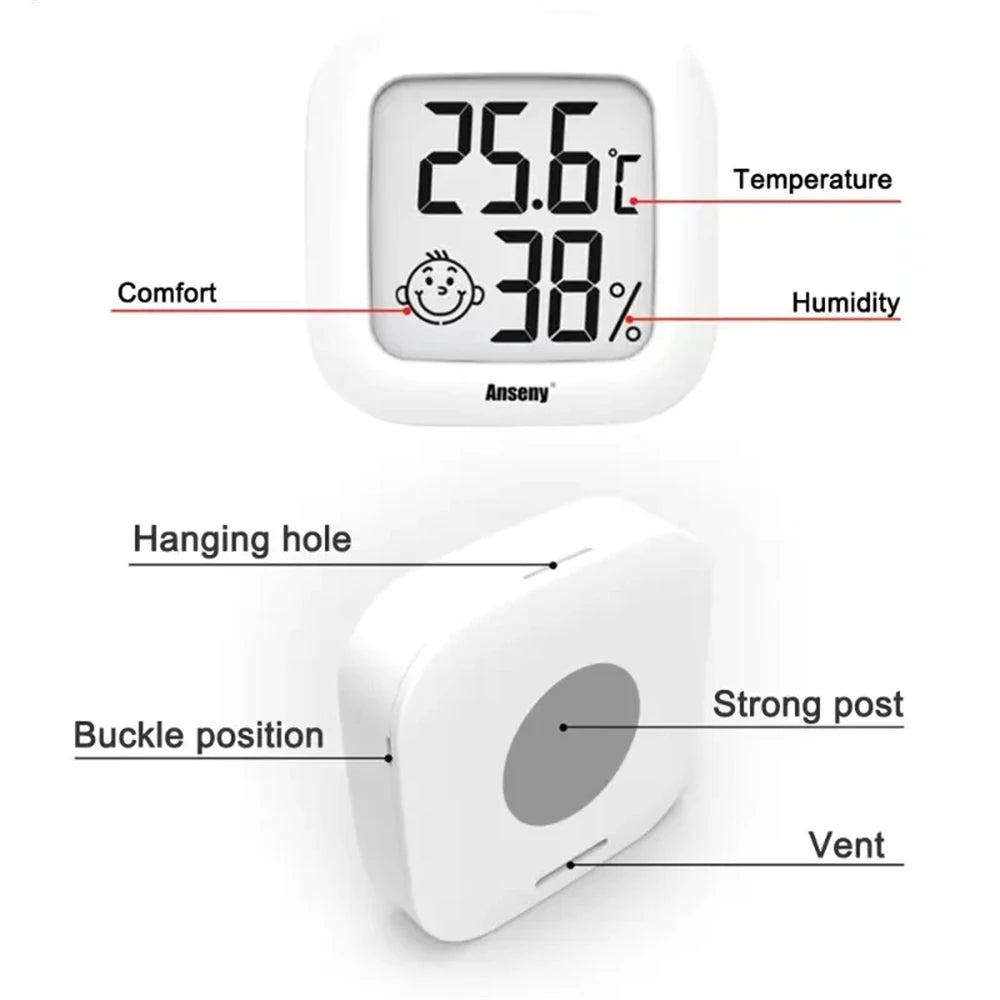 1 Pc Digital LCD Thermometer Hygrometer Indoor Room Mini Electronic Temperature Humidity Meter Sensor Gauge for Home Baby