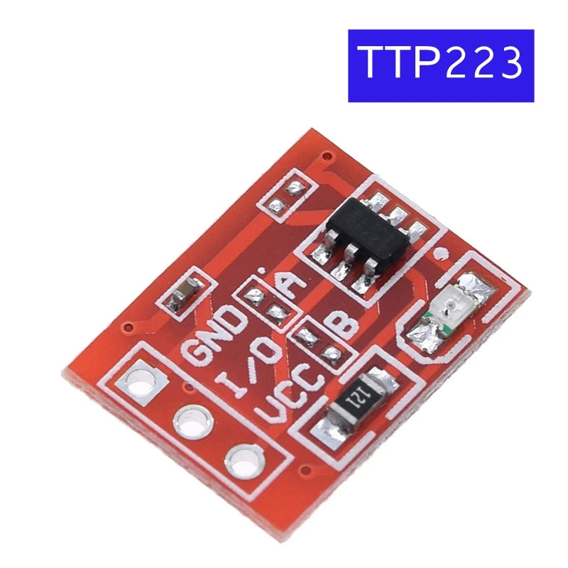 TZT TTP223 12V 1-Channel Touch Relay Module Capacitive Touch Key Switch Sensor Self-Locking/No-Locking HTTM Touch Button