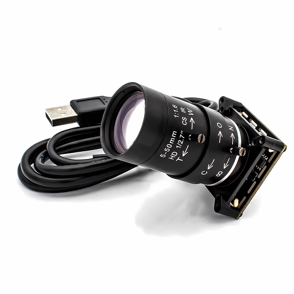 2.3MP HD Global Shutter USB Camera Module 1080P 90FPS 1/2.6" CMOS USB2.0 Plug And Play With 5-100mm Varifocal CS Mount Lens
