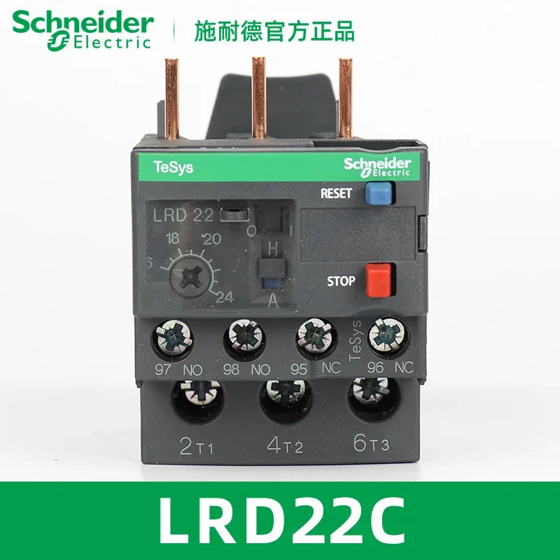Schneider Electric LRD Series Thermal Overload Relay LAD7B106C Models LRD01/3/5/6/10/12/14/16/21/22/32C for Electrical Contr