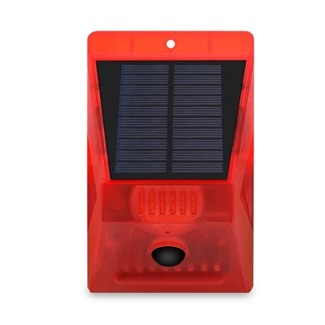 New Solar Infrared Motion Sensor Detector Waterproof 129dB Loud Remote Control Siren Security Alarm System For Home Yard Outdoor