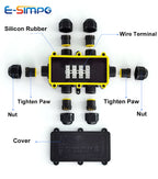 6Way 1IN5Out IP68 Underwater Power Cord Junction Box 4-11mm LED Pool Lamp External Outdoor Light Wire Cable Waterproof Connector