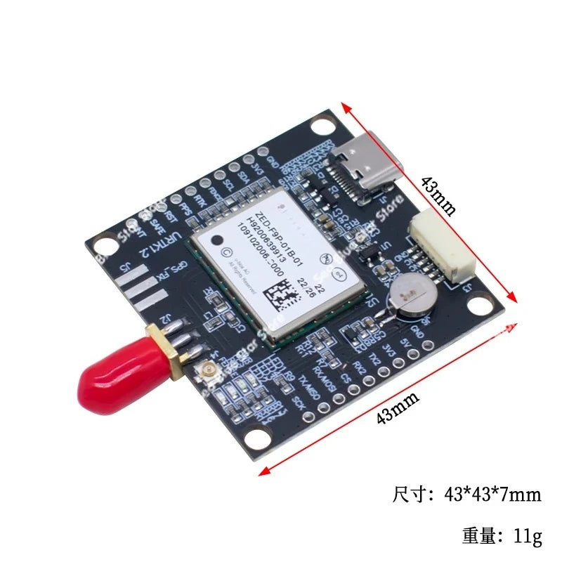 ZED-F9P high-precision centimeter-level differential positioning, autopilot TYPE-C RTK module