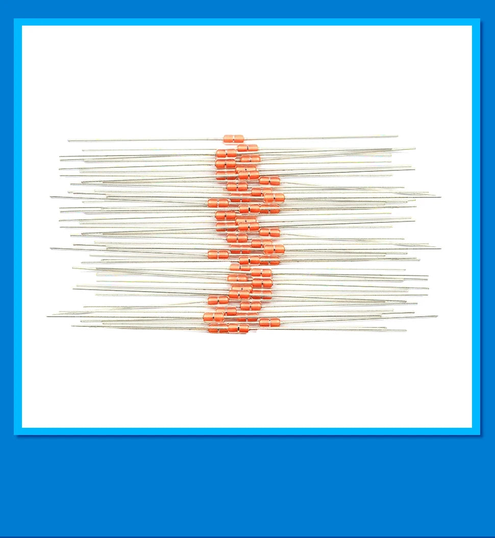 20Pcs Glass Sealed Thermistor Resistor NTC MF58 3950 B 5% 5K 10K 15K 50K 100K 200K 500K Ohm Induction Cooker Temperature Sensor