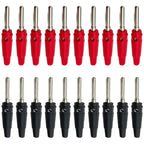 20/100Pcs Banana Plug 4mm Connectors Red And Black High Current Insulated Shrouded Stackable Connector Screw Connection