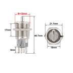 Rotary Switches Knob DPDT/SPDT 2/3 position 16/19/22MM Latching Waterproof Metal Selector Light Electric On Off 5V12V220V 2NO2NC
