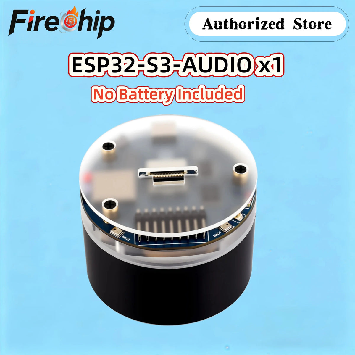 Waveshare ESP32-S3 AI Smart Speaker Development Board, Onboard Dual Digital Microphone Array, Supports Noise Reduction