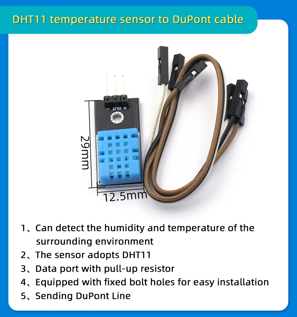 1PCS DHT11 DHT22 AM2320 Digital Temperature Humidity Sensor Module Board with DuPont Line For Arduino High Precision