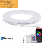 5V Bluetooth RGB LED Neon Strip Light 1M 2M 3M 3AA Battery Box 17Key 24key 44key Remote Control 108Leds/M Waterproof Room Decor