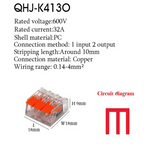 75Pcs Box Electrical Lever Wire Connectors 2 Pin 3 Pin 5 Pin Electric Cable Clamp Mini Quick Wire Terminal Push-in Connector