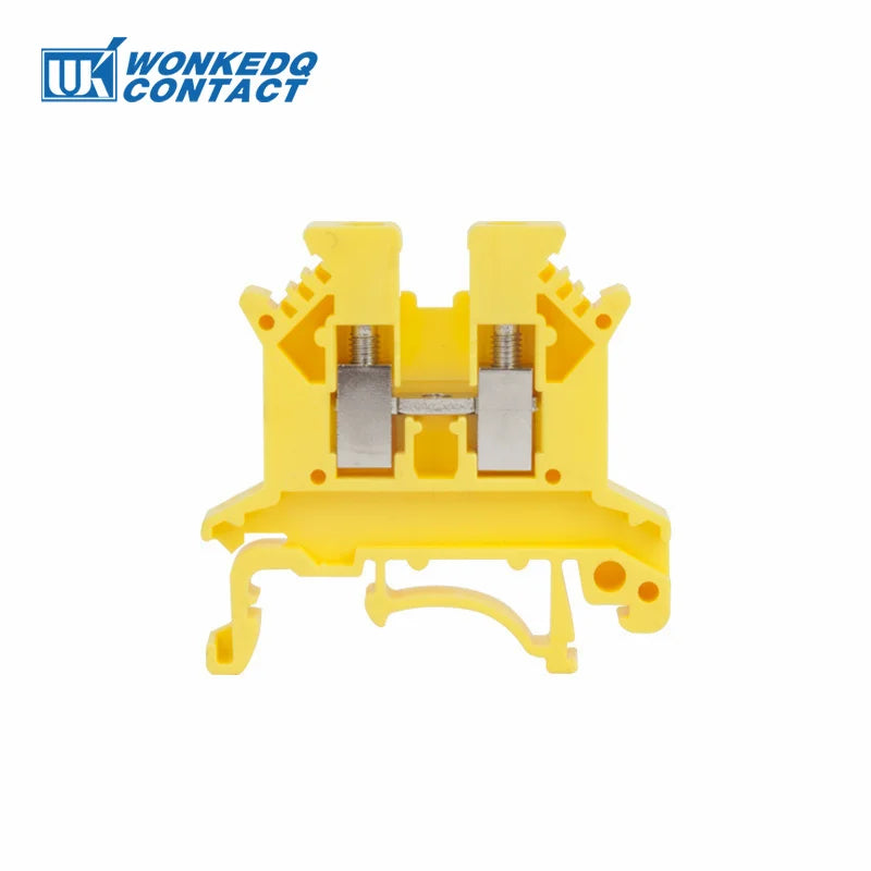 UK2.5B Six Color UK 2.5 mm² Universal Screw Din Rail Terminal Block Feed-through Strip Plug Wire Electrical Connector UK 2.5B